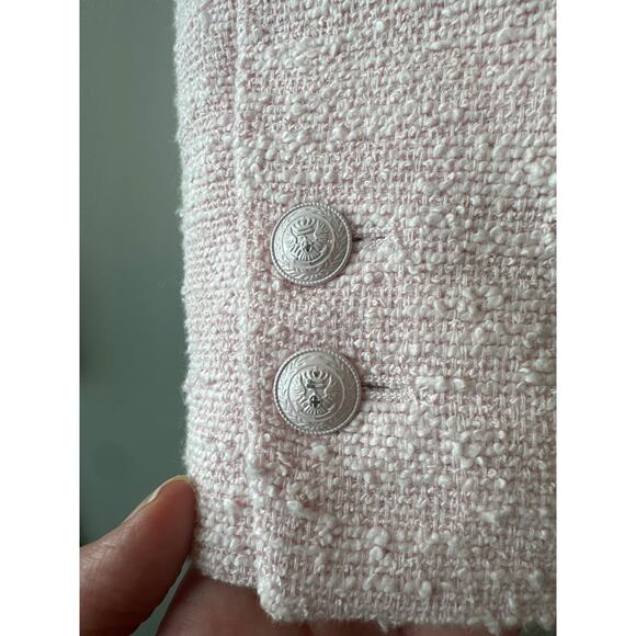 L’Agence Pink Chamberlain Textured Tweed Blazer Jacket Size 8 Elegant - Picture 10 of 16